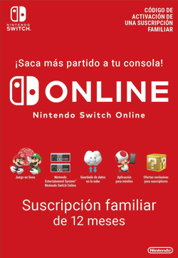 Suscripción familiar de 12 meses para Nintendo