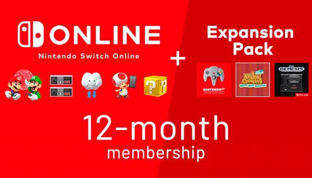 Suscripción individual + Pack expansión 12 meses para Nintendo