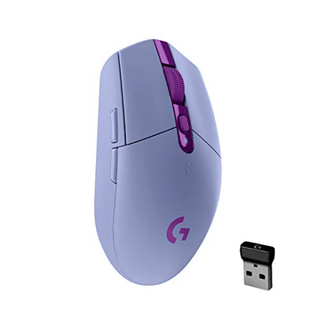 Oferta para el producto Logitech G305 LIGHTSPEED Ratón Gaming Inalámbrico, Captor HERO 12K, 12,000 DPI, Ultra-ligero, Batería de 250h, 6 Botones Programables, Memoría Integrada, PC/Mac - Lila por solo € Carátula de Logitech G305 LIGHTSPEED Ratón Gaming Inalámbrico, Captor HERO 12K, 12,000 DPI, Ultra-ligero, Batería de 250h, 6 Botones Programables, Memoría Integrada, PC/Mac - Lila